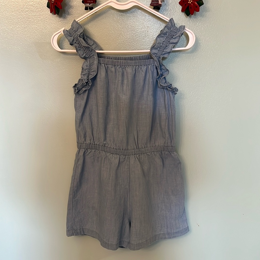 Crewcuts Denim Romper-EUC